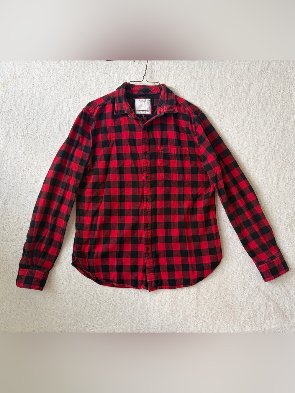 Denim & Flower Red and Black Buffalo Plaid Button-Down Shirt